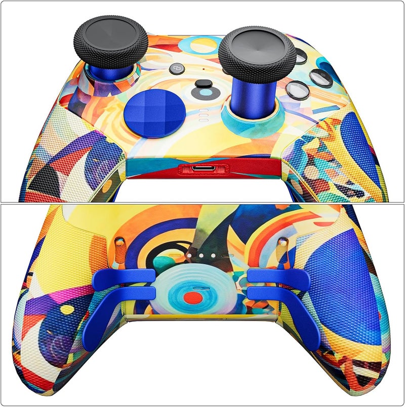 ZAPOLEX 14-in-1 Controller Accessories Kit Compatible with Xbox Elite Series 2, 6 Premium Metal Thumbsticks, Swap Joysticks, 4 Interchangeable Paddles, 2 D-Pads, 1 Tool & 1 Storage Bag (Blue) - Image 3